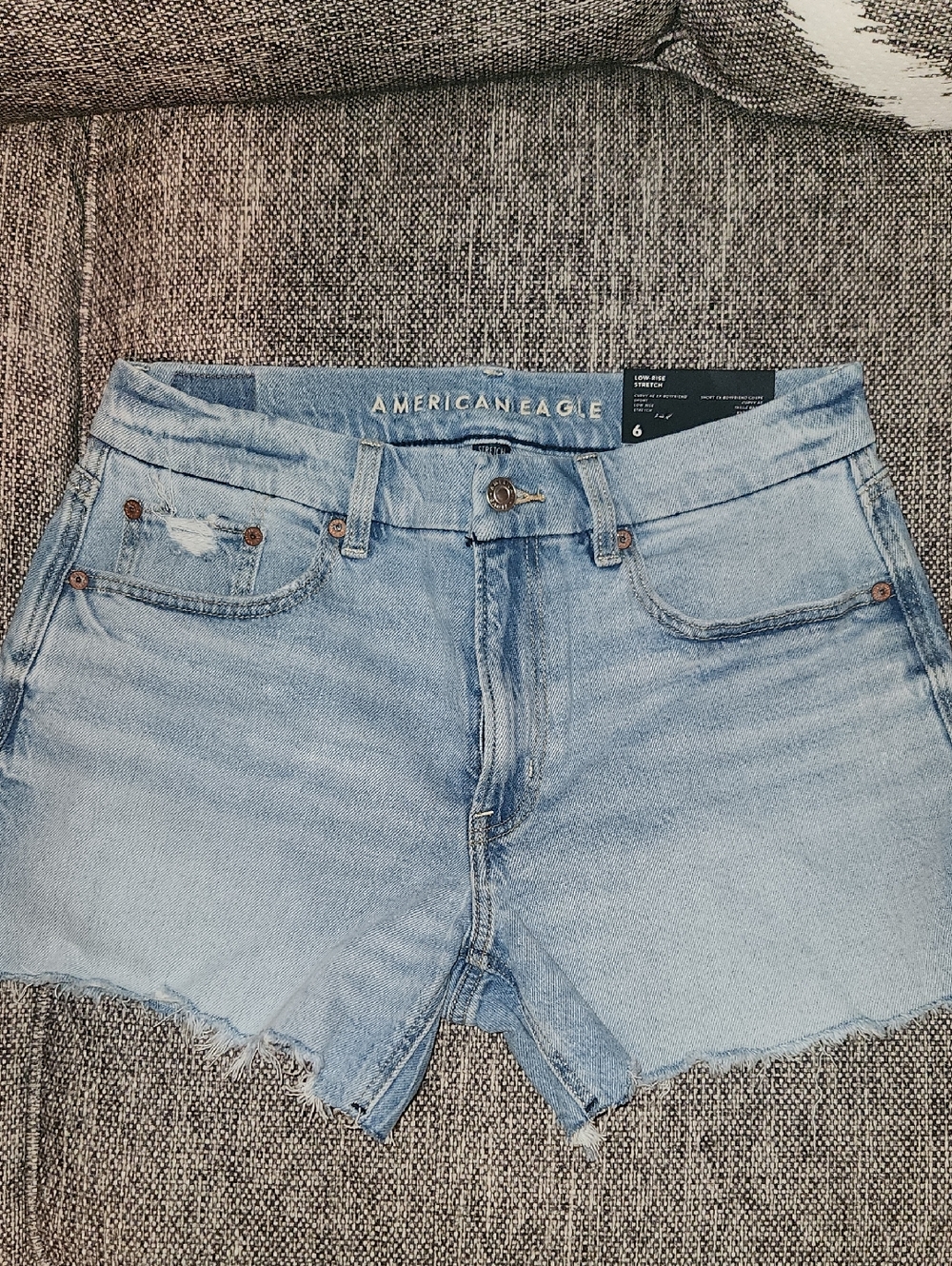 American Eagle Outfitters Light Wash Denim Cutoff Shorts